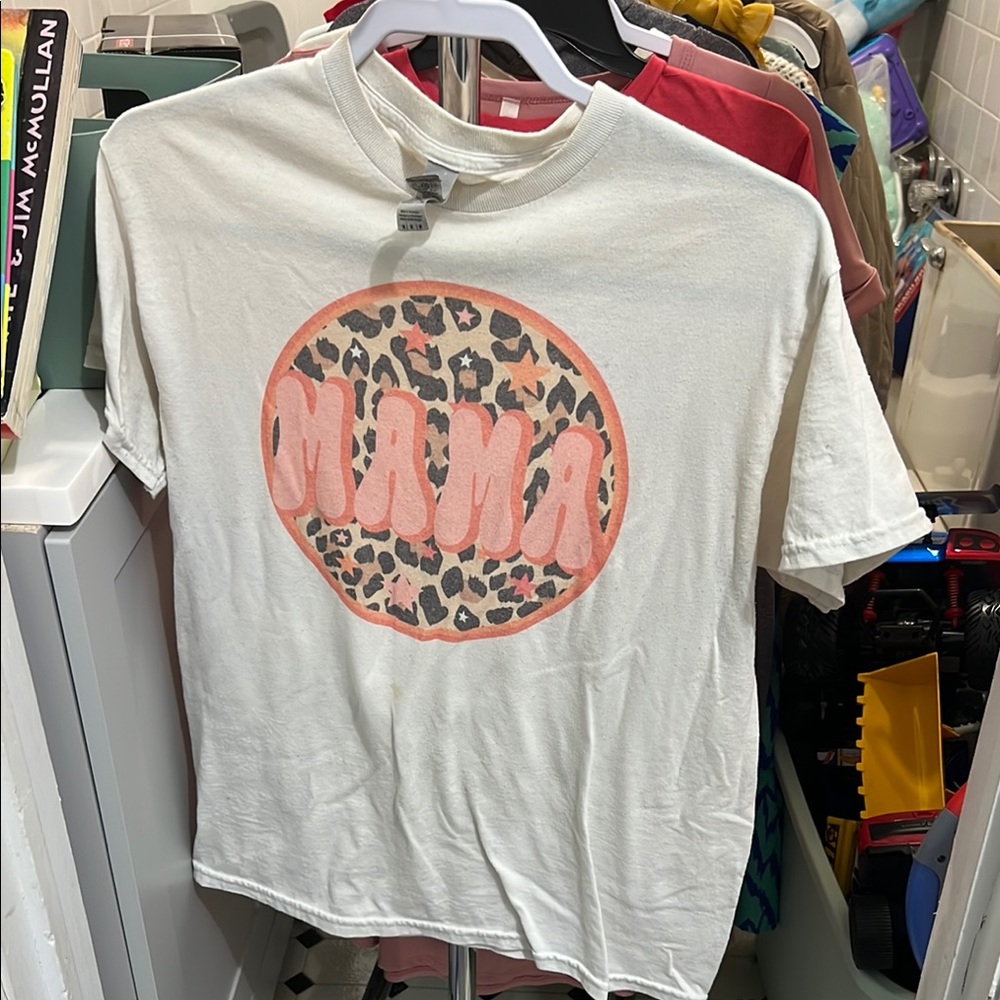 White Graphic Mama T-Shirt